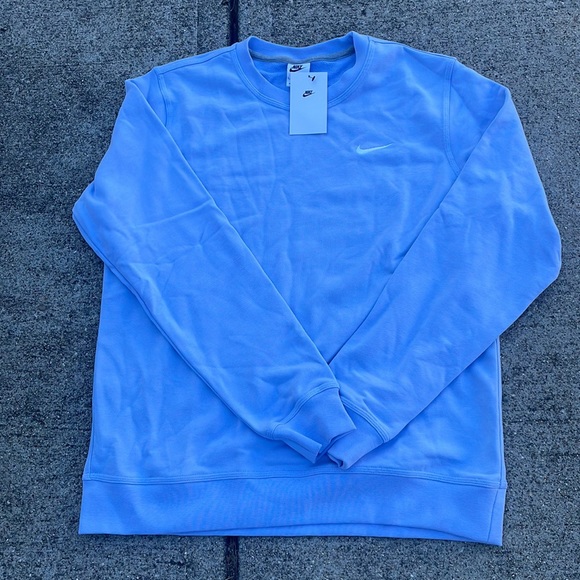 Nike Sportswear Crew Neck French Terry Sweatshirt Blue 637902-548 Mens - Picture 1 of 5